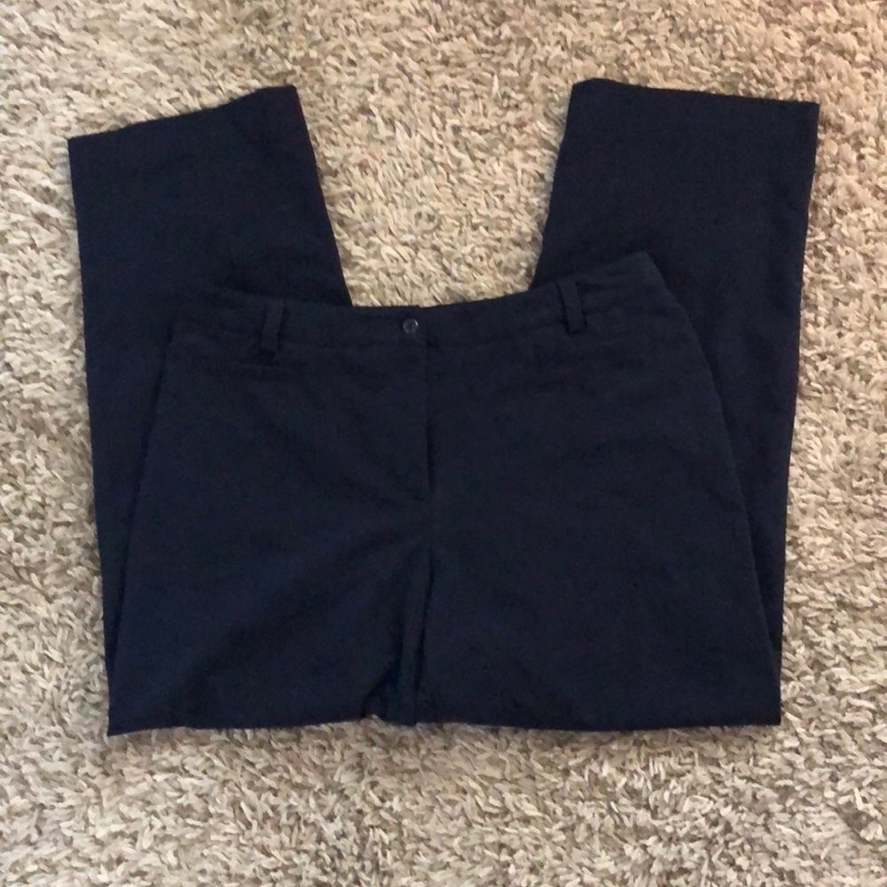 BRIGGS New York Petite Navy Blue Trousers Size 14P